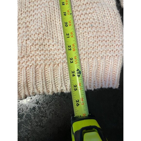 Vintage 90s Christine Light Pink Knit Turtleneck Long Sleeve Sweater Sz S - Picture 9 of 9